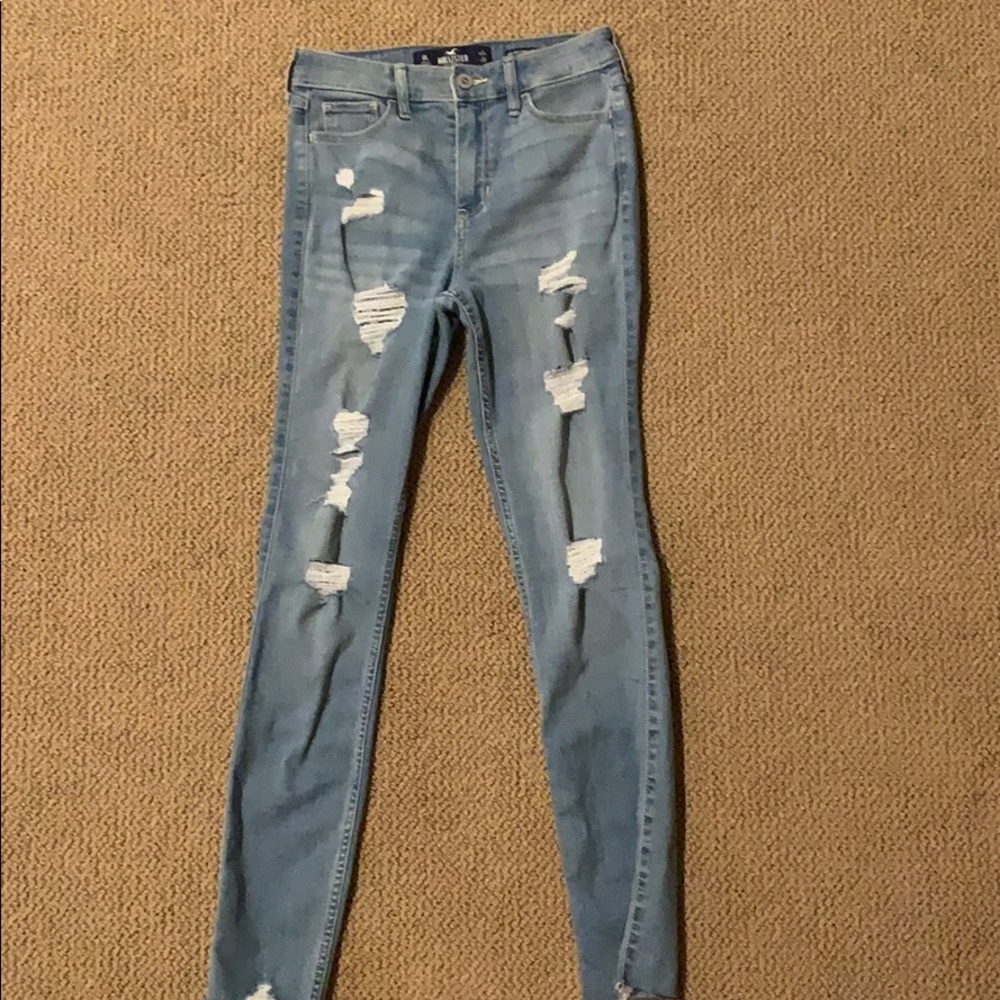 Hollister High rise crop super skinny jeans 0L